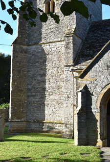 Babcary Church tower, base