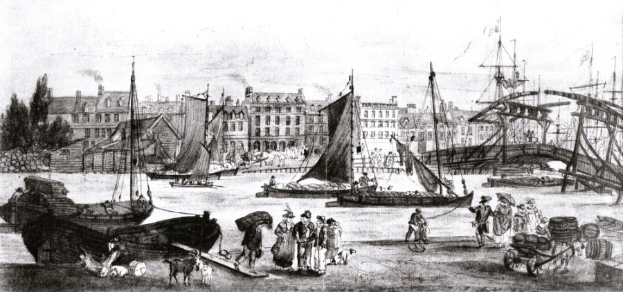 Yarmouth Bridge and Quay 1795