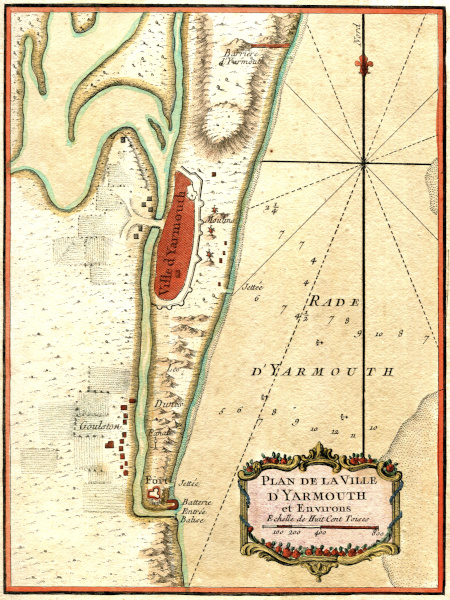 Plan of the Town of Yarmouth, Jacques-Nicolas Belli, 1764