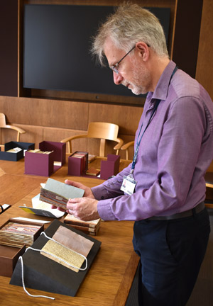 Bodleian, Mike Webb with James Woodforde's diary 11Sept24